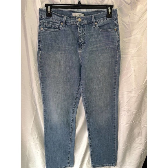 Levi's 512 Perfectly Slimming High Rise‎ Women’s Straight Leg Jeans - SZ 14 - Picture 9 of 10